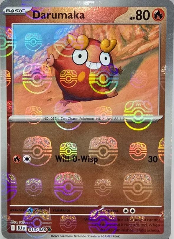 Black Bolt Darumaka [Master-Ball] Pokémon card